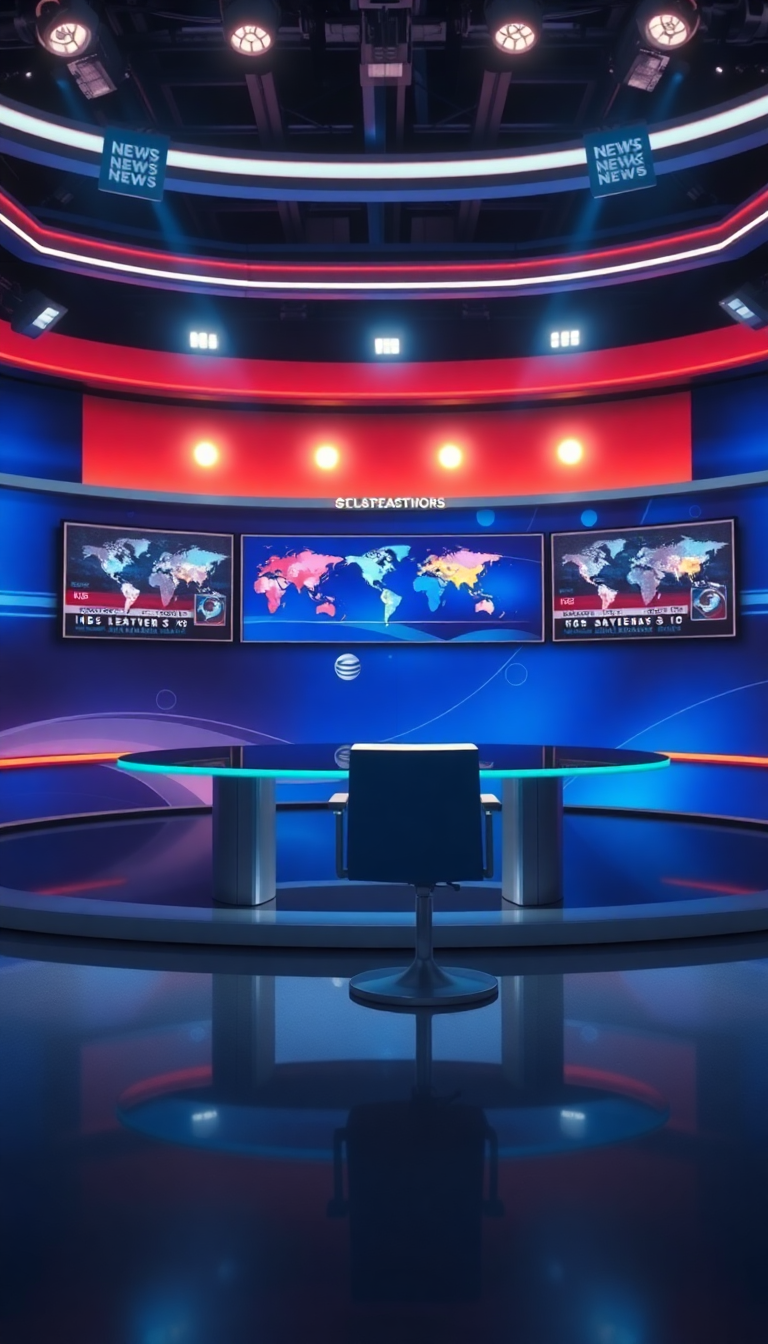 TV news desk