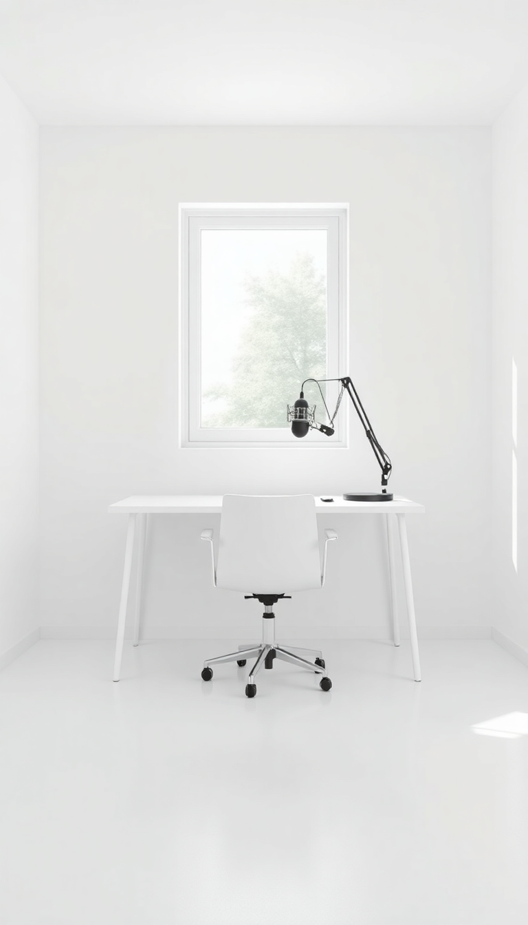 Minimal white studio